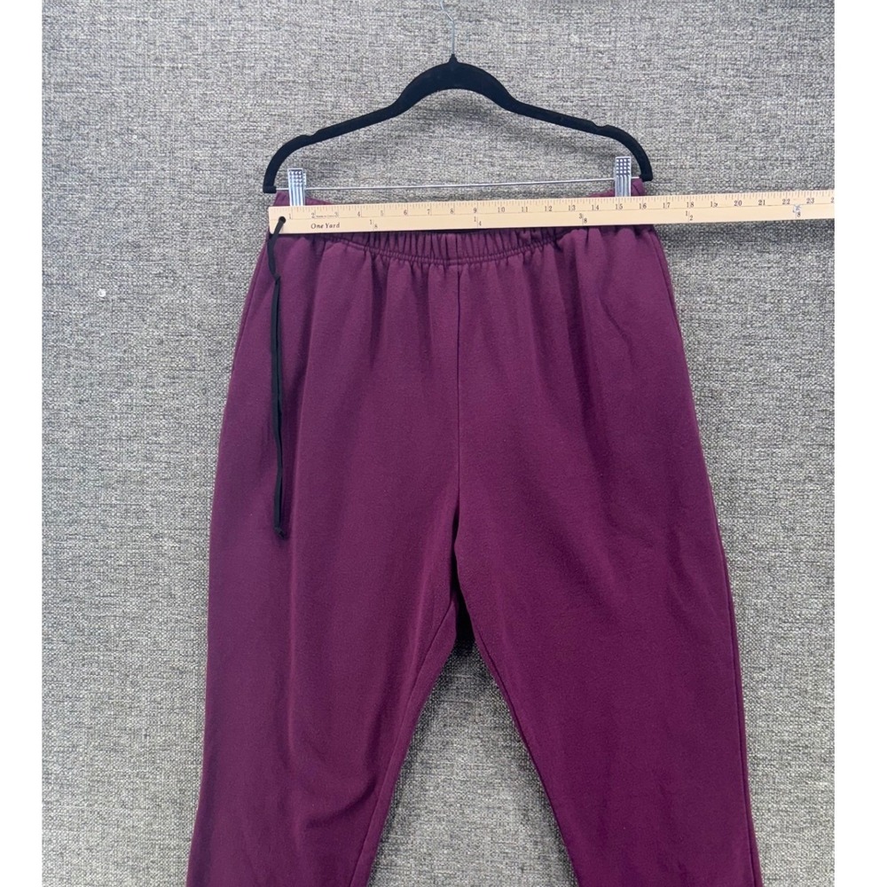 Vintage Embroidered Jog Set Size 1X Straight Leg Wine Cottagecore Fall Cozy Warm - Picture 13 of 15